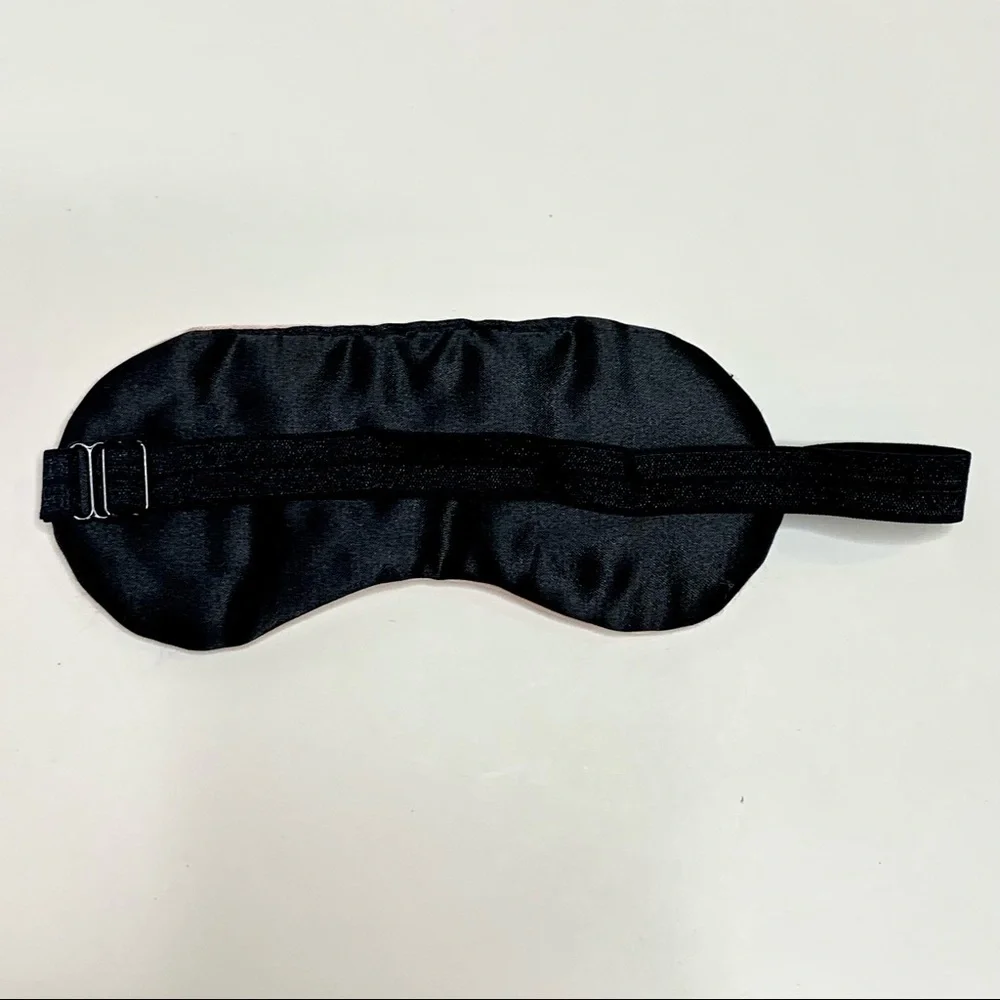 Little Girls’ Blush Pink and Black Silk Sleep Mask 💤 / Eye Mask - NWOT!